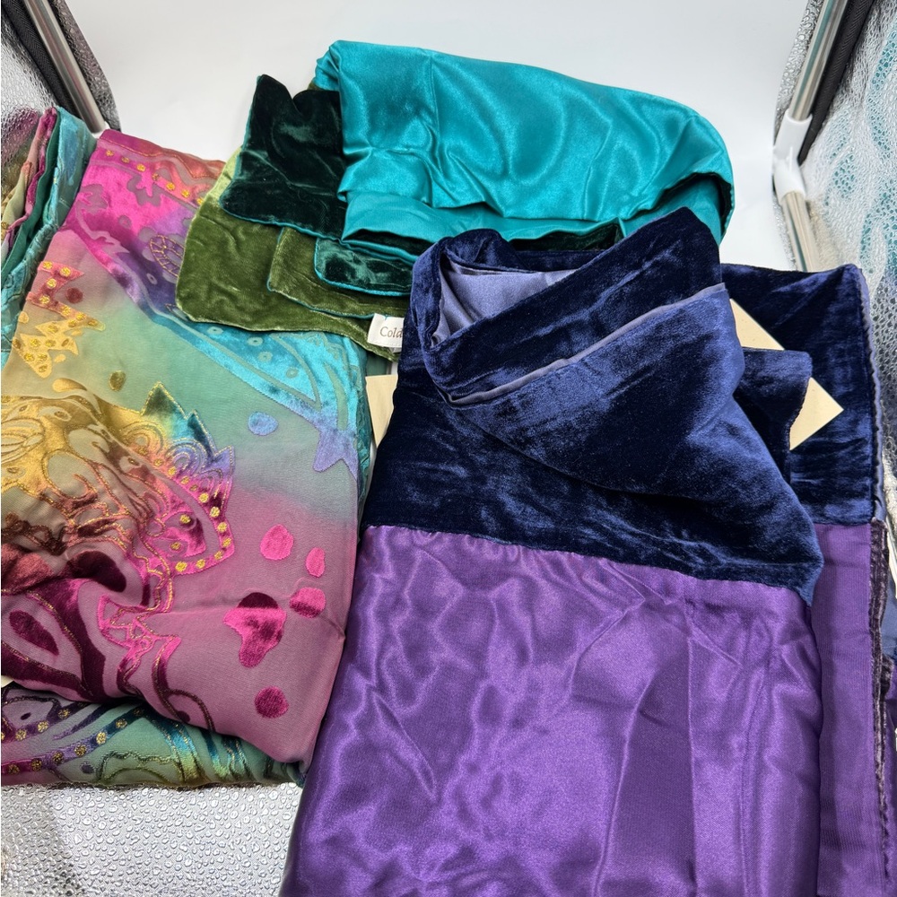 Coldwater creek Scarf lot of 3 velvet burnout